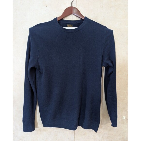 J Crew Sweaters Men's M-T Blue 100% Cashmere Knit Pullover Crew Neck - Picture 2 of 9